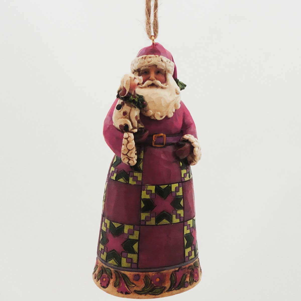 (16852) Santa With Puppy  Ornament