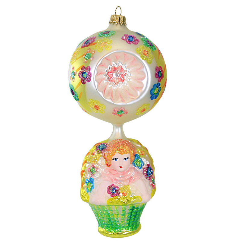 Larry Fraga Designs Cover Me With Rose Petals - 1 Ornament 6.75 Inch, Glass - Ornament Easter Spring 5158 (16878)