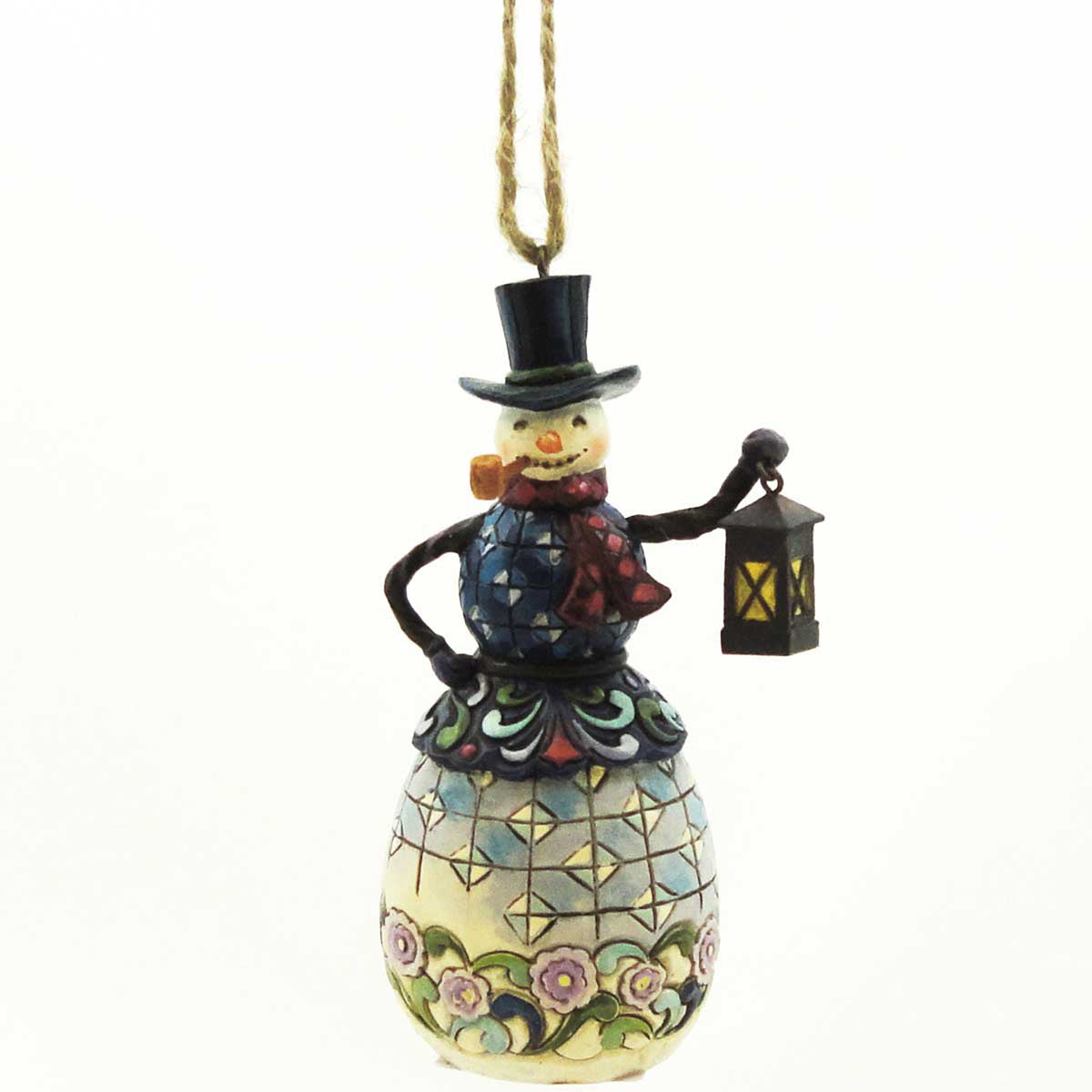 (16906) Snowman With Lantern Ornament