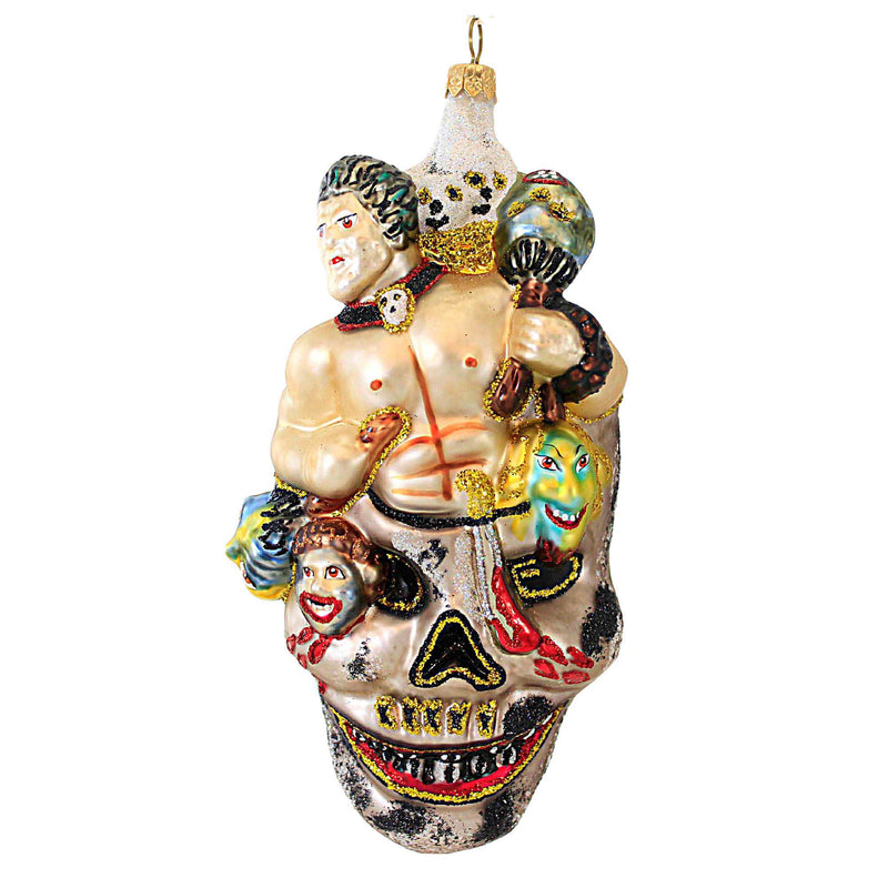 Larry Fraga Designs Head Slayer - 1 Ornament 8 Inch, Glass - Halloween Ornament Skulls Blood H1071 (17051)