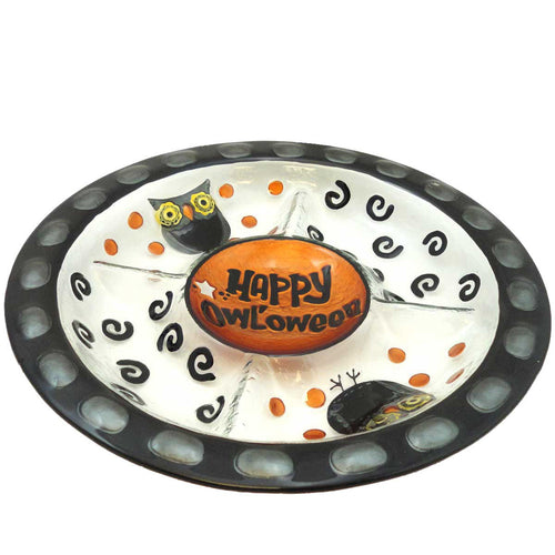 Tabletop Happy Halloween 5 Section Server - - SBKGifts.com