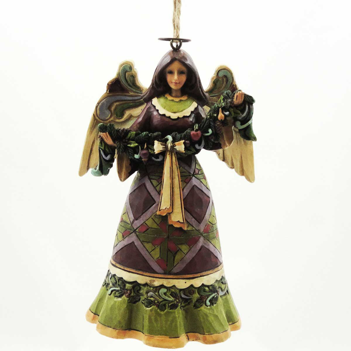 (17204) Red Green Angel Garland Ornam