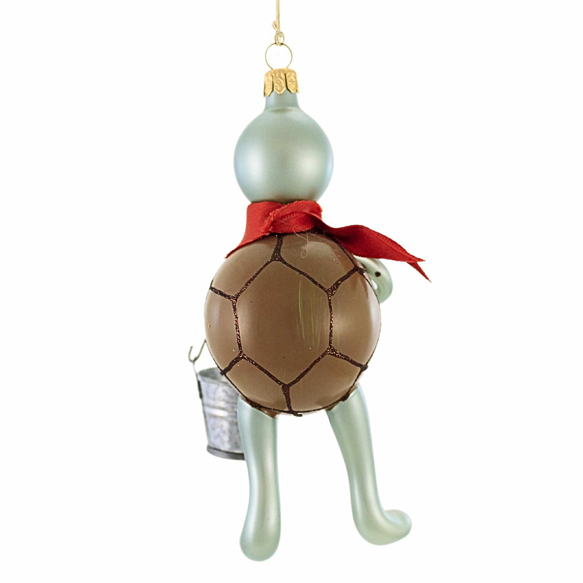 De Carlini Italian Ornaments Turtle With Bucket - - SBKGifts.com