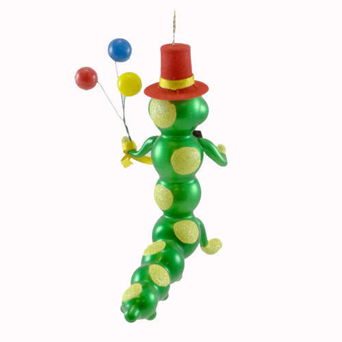 De Carlini Italian Ornaments Caterpillar With Balloons - - SBKGifts.com