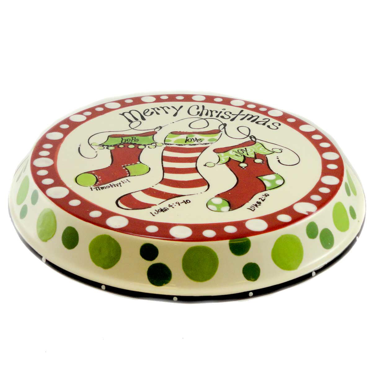 (17666) Chip And Dip Christmas Plate