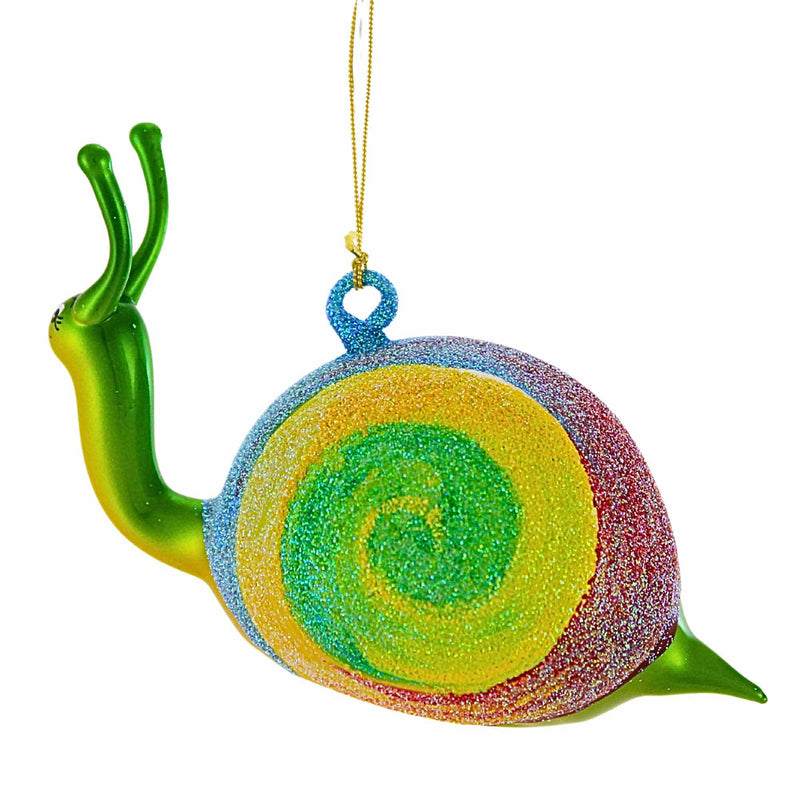 De Carlini Italian Ornaments Rainbow Snail - - SBKGifts.com