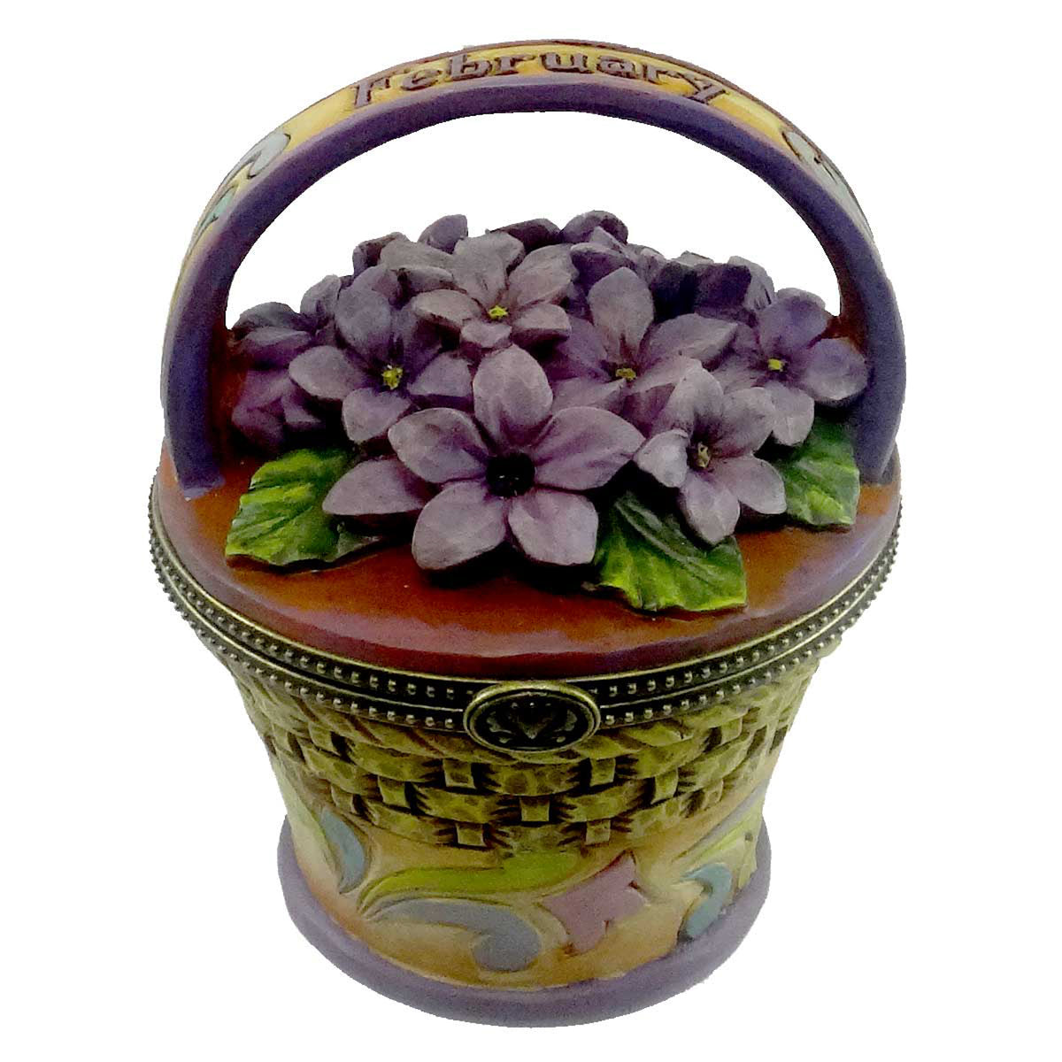 (18058) February Violet Covered Box