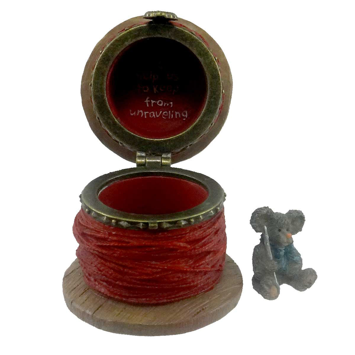 Boyds Bears Peg's Spool Of Thread With Stitch - - SBKGifts.com