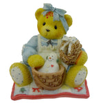 Cherished Teddies Suzanne Resin Teddy Bear Snowman Basket 533785 (18195)