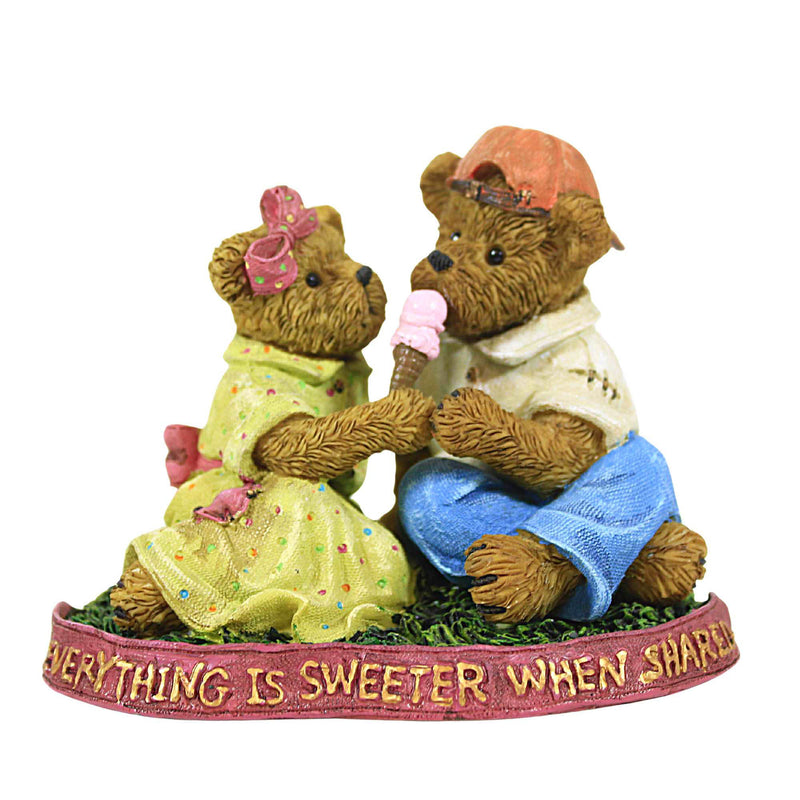 Boyds Bears Resin Ben And Edy Sugarbeary...Summertime Sweets - 1 Figurine 3.5 Inch, Resin - Ice Cream 4033633 (18271)