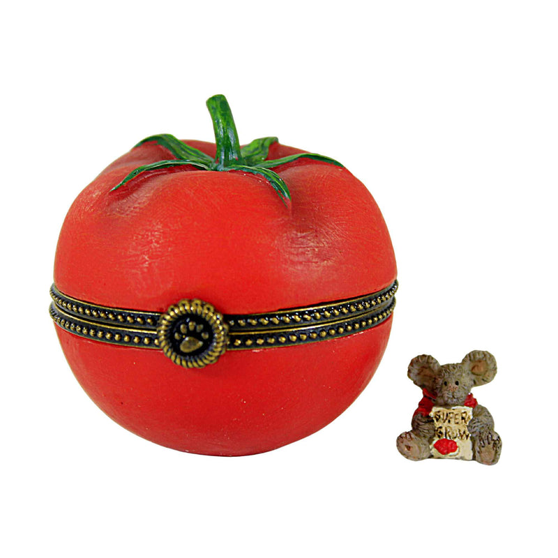 Boyds Bears Resin Cherry's Tomato W/Big Boy Mcnibble - One Treasure Box 2.25 Inch, Resin - Treasure Box 4040519 (18440)
