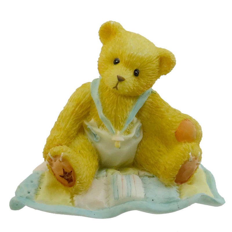 Cherished Teddies A Gift To Behold Resin Baby Boy Quilt Teddy Bear 127922 (18500)