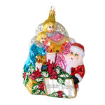 Larry Fraga Silent Prayer Blown Glass Ornament Christmas Santa Angel 5103 (18587)