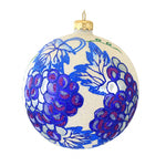 Larry Fraga Designs Zinfandel - 1 Ornament 5.5 Inch, Glass - Ornament Ball Grape Fruit Wine 394 (18602)