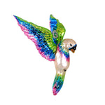 Larry Fraga Designs Emerald Sky - 1 Ornament 7.5 Inch, Glass - Ornament Bird Parrot Dove Tr1006 (18622)
