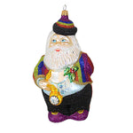 Larry Fraga Just About Midnight Blown Glass Ornament Christmas Santa Gay 5870 (18730)