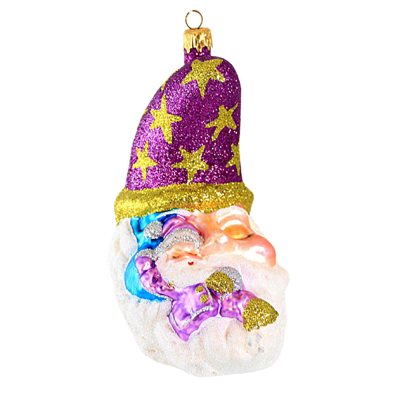 Larry Fraga Sweet Dreams Little One Glass Ornament Santa Crescent Moon 5993 (18758)