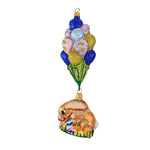 Larry Fraga Designs Up Up And Away - 1 Ornament 9 Inch, Glass - Ornament Easter Ballons Bunny 5948 (18761)