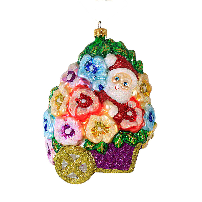Larry Fraga Designs She Loves Me, She Loves Me Not - 1 Ornament 7.5 Inch, Glass - Ornament Spring Pansy Floral 6016 (18766)