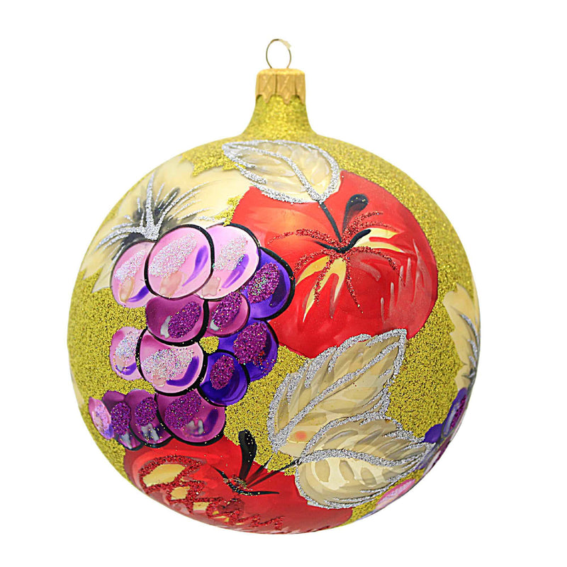 Larry Fraga Designs Harvest - 1 Ornament 5.5 Inch, Glass - Ornament Christmas Fruit Grapes 6068 (18839)