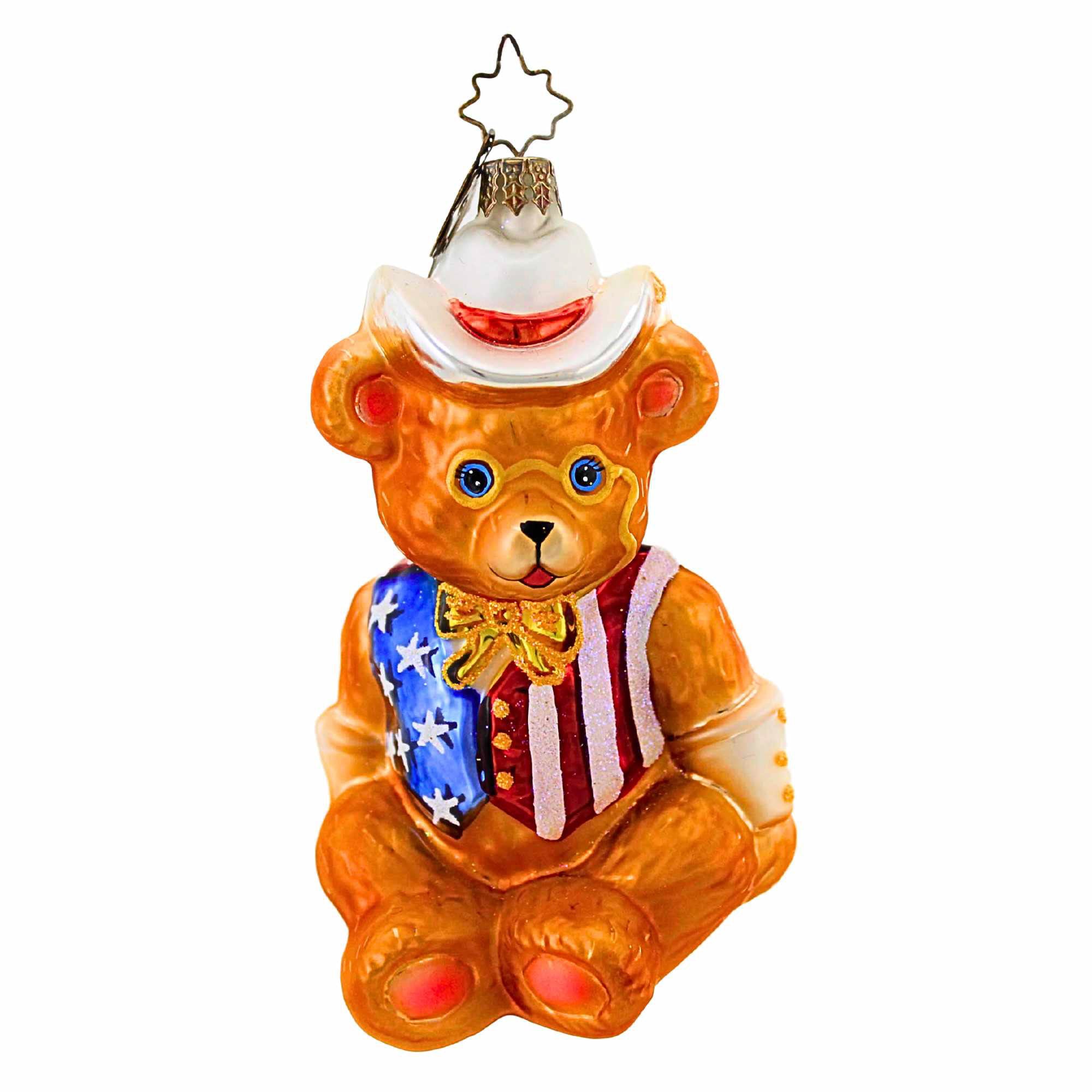 Christopher Radko 4.50In President Teddy, Glass, Ornament