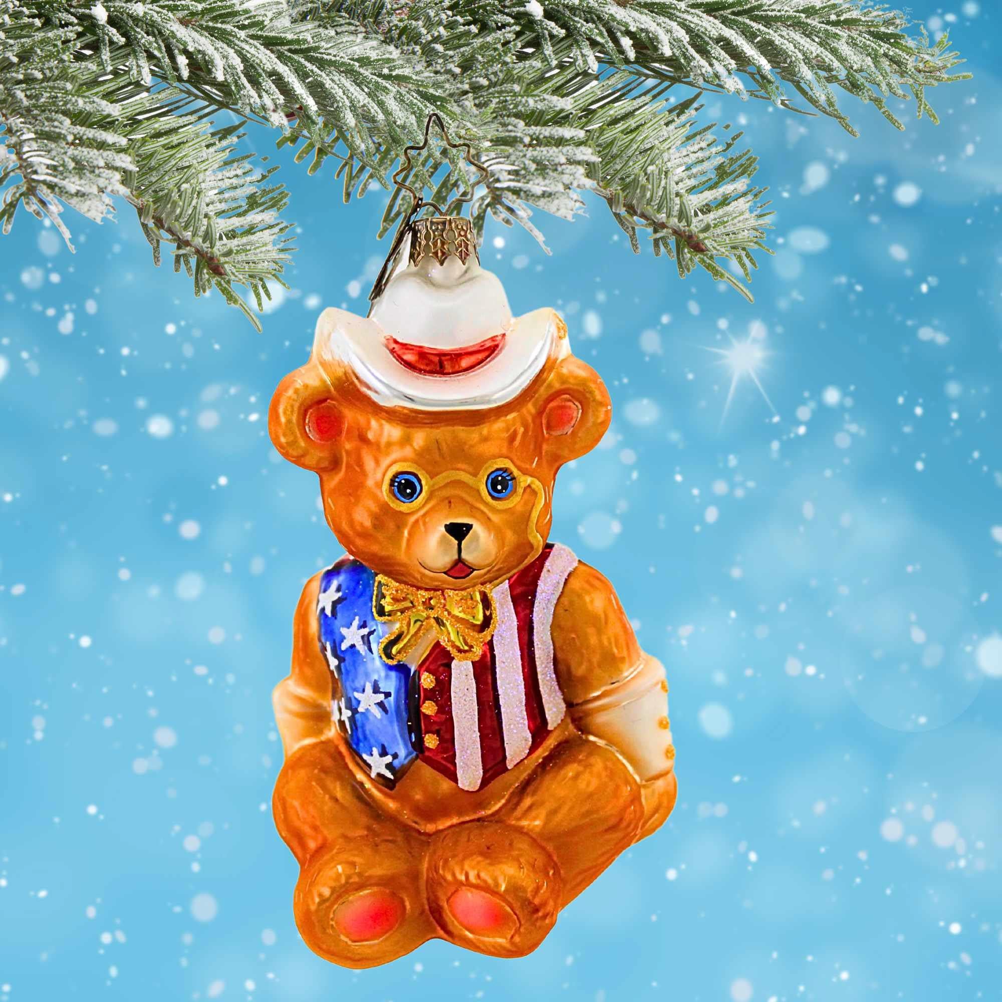 Christopher Radko 4.50In President Teddy, Glass, Ornament