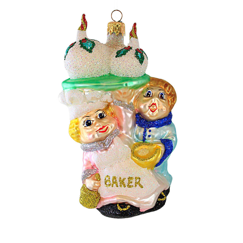 Larry Fraga Christmas Baker Blown Glass Ornament Chef Cooking 101 (18894)