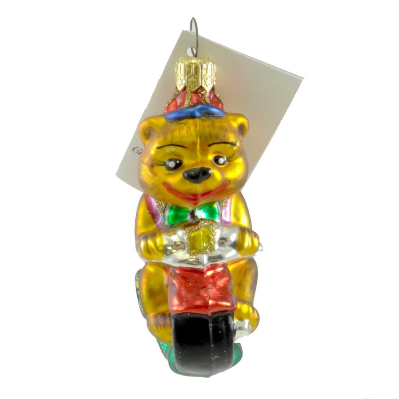 First Ride - 3.25 Inch, Glass - Tricycle Teddy Bear Ornament 980910 (19694)