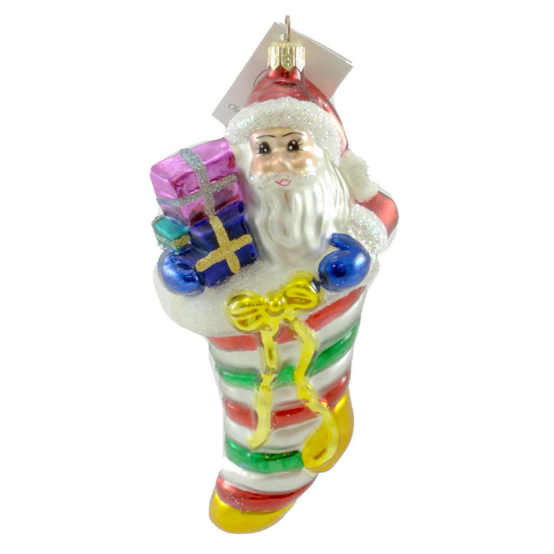 Christopher Radko Put The Loot In The Boot Glass Ornament Stocking Santa (19727)