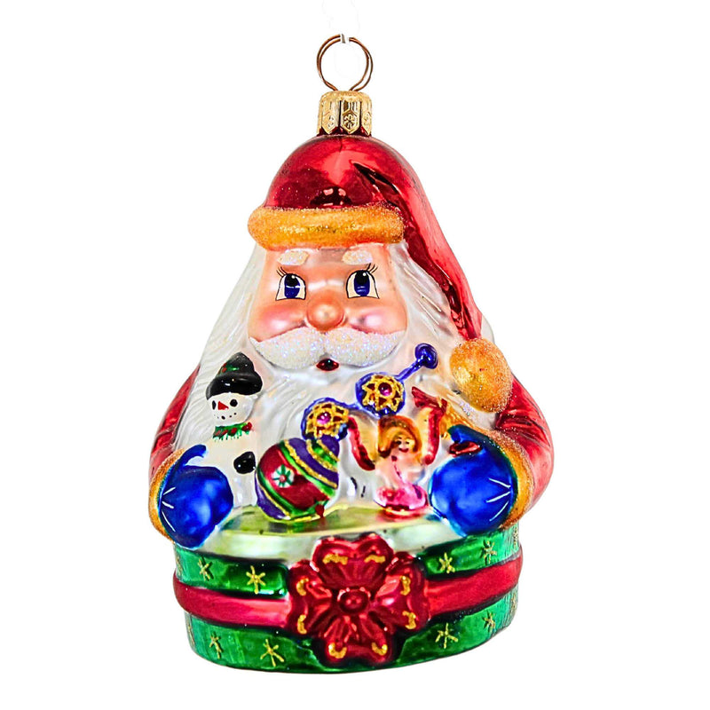 Christopher Radko Santa's Favorites Glass Ornament Snowman Toys Box (19900)