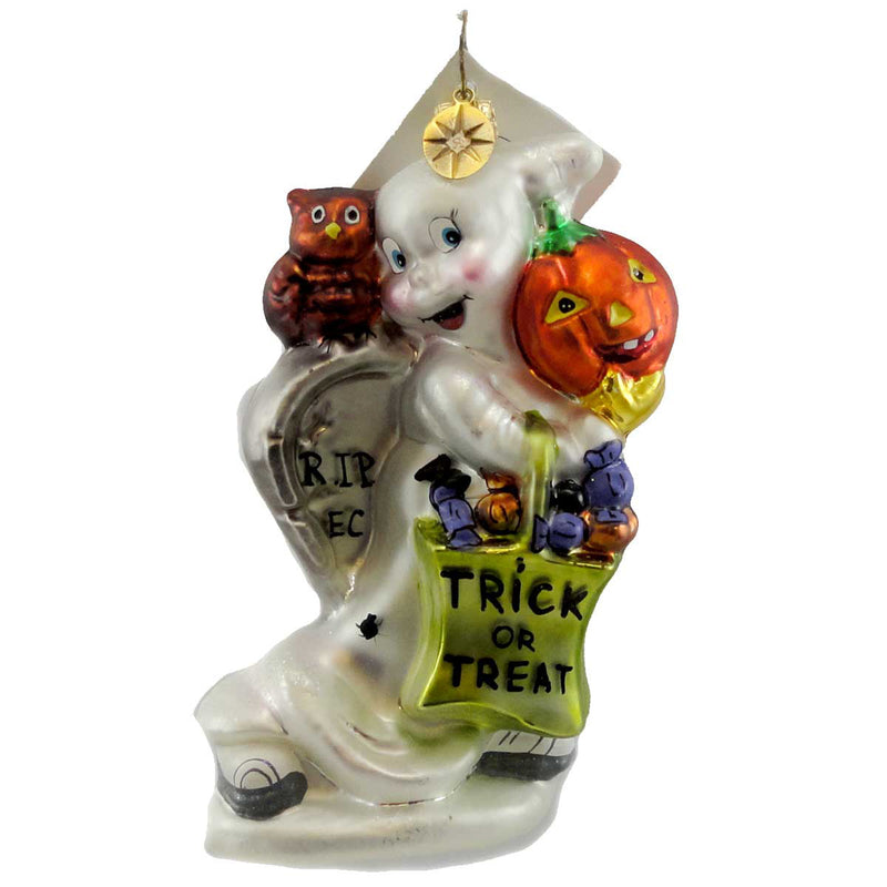 Christopher Radko Company Super Silly Us - 1 Glass Ornament 4.50 Inch, Glass - Ornament Halloween Ghost Owl 003620 (1996)