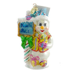 Christopher Radko Frosty Welcome Glass Ornament Snowman North Pole (19979)