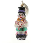 Christopher Radko A Fine Snowmance Glass Ornament Mrs Mr Snowman 0105510 (20024)