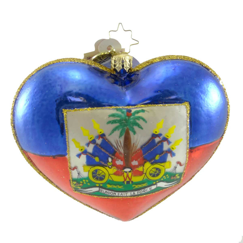 Christopher Radko A Heart For Haiti - - SBKGifts.com