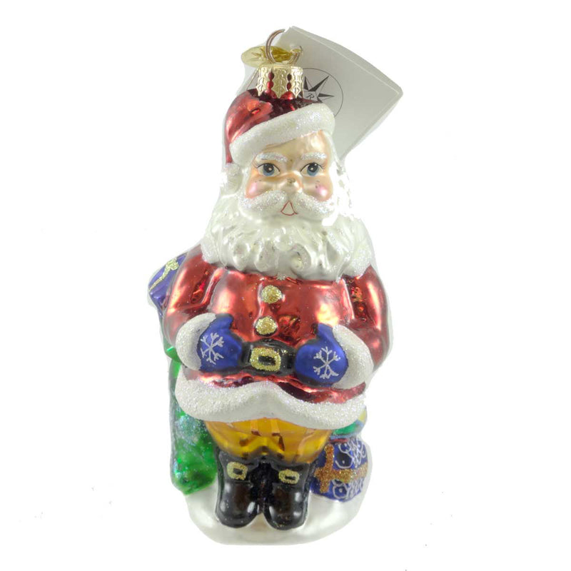 Christopher Radko Ho Ho  Holiday Glass Ornament Santa Christmas (20134)