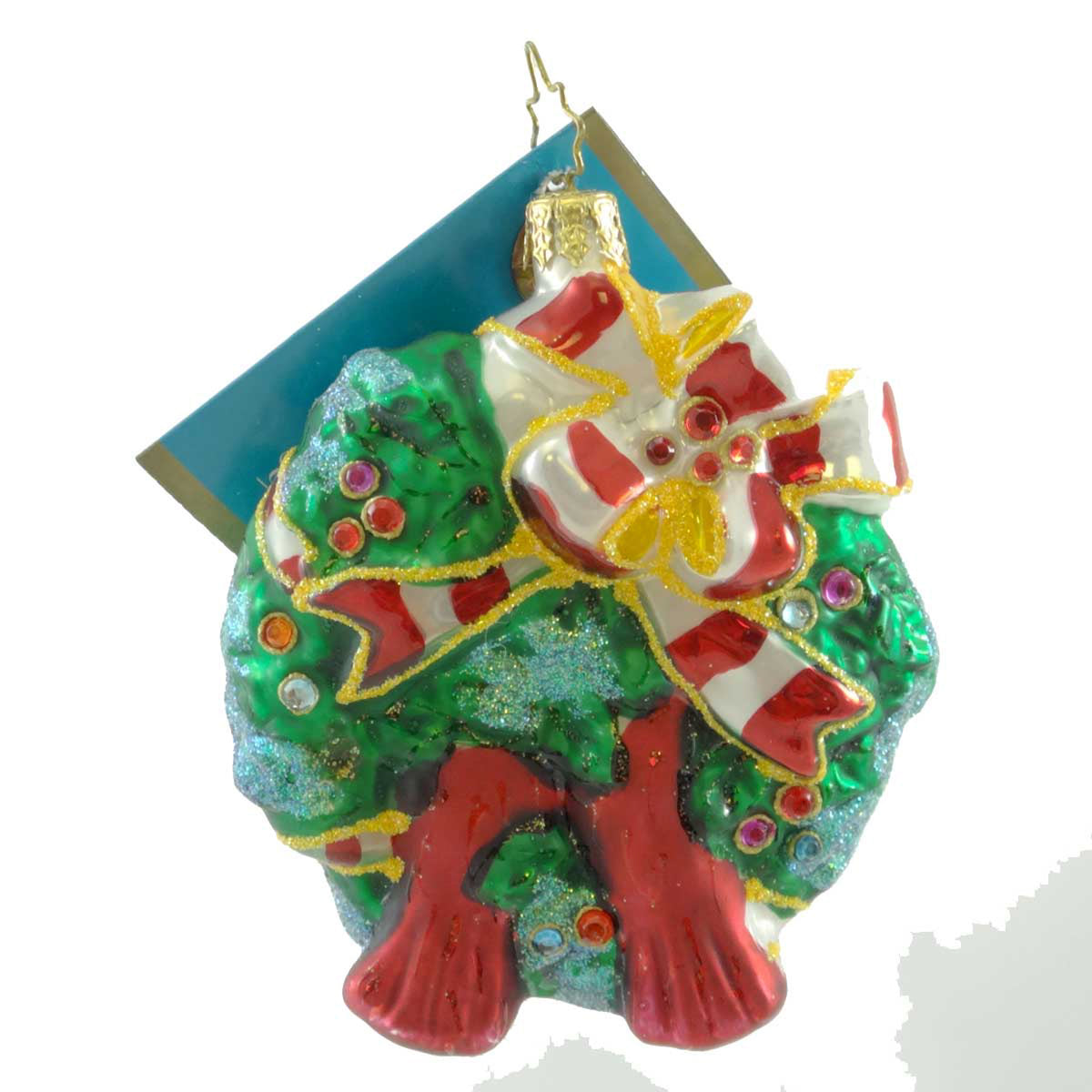 Christopher Radko Cardinal Wreath - - SBKGifts.com