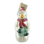 Christopher Radko A Cool Surprise Glass Ornament Snowman Present (20215)