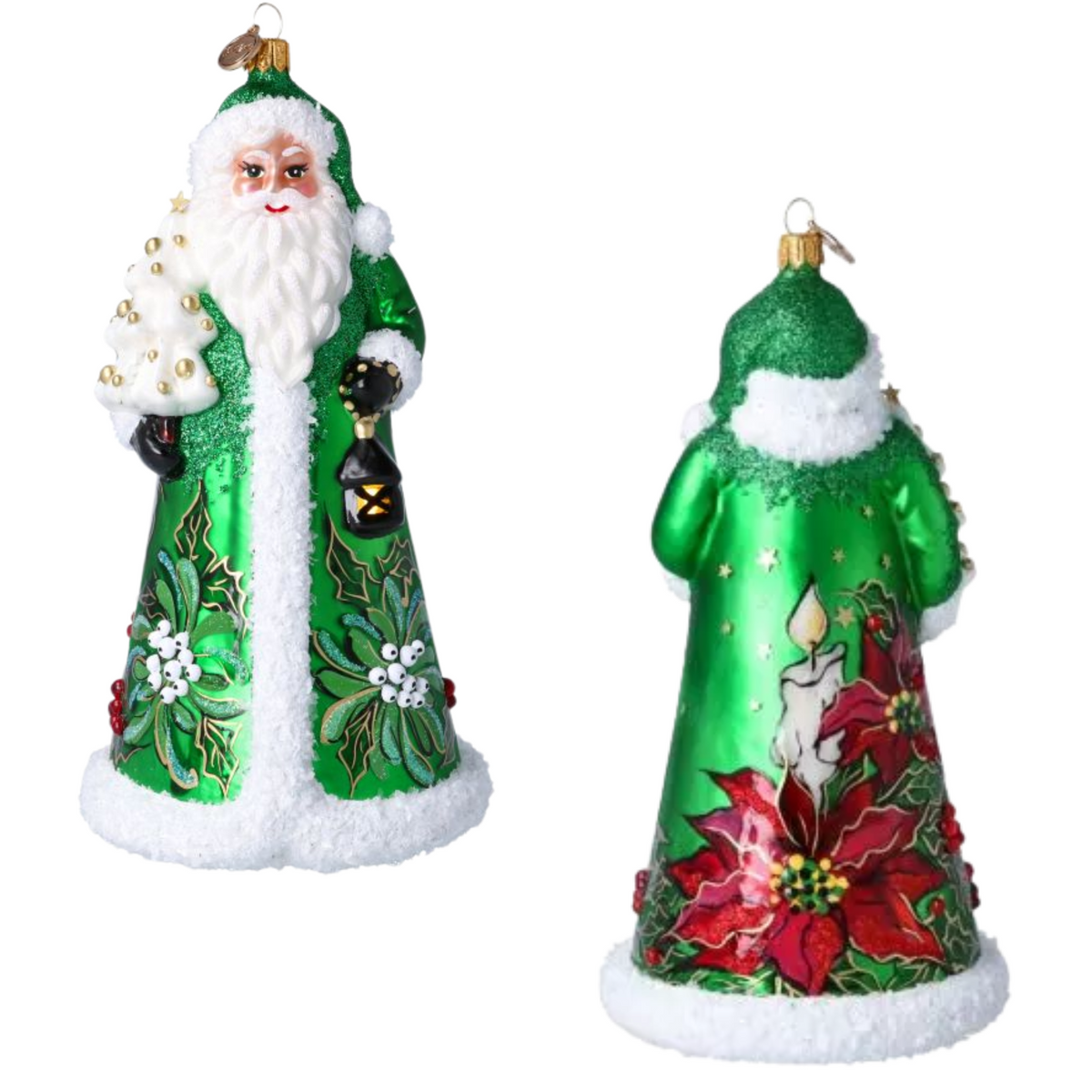 (64547) Pre-Order Santa Claus With Candle And Poinsettia Coat