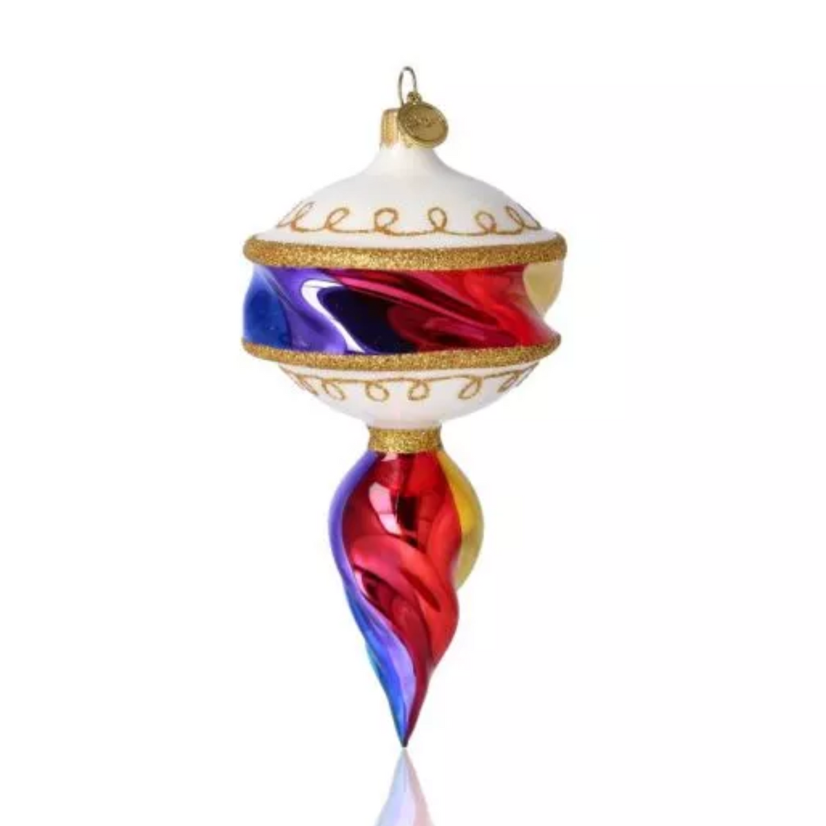 (64520) Pre-Order White Top Rainbow Swirl Drop