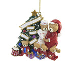 Holiday Ornament Teddy Bear Family Resin Personalize 4 Children Or0864 (20711)