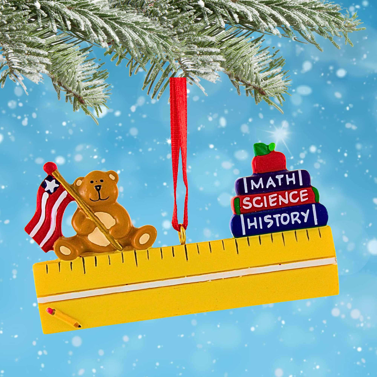 Personalized Ornaments Teacher Ruler - - SBKGifts.com