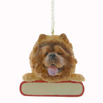 Holiday Ornament Red Chow Polyresin Personalize It Fyi Pet Dog 21812