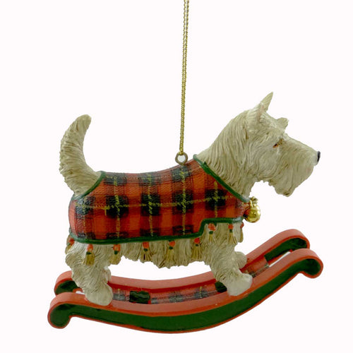 Holiday Ornament Scottie Rocking - - SBKGifts.com