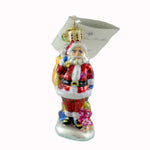 Christopher Radko Jolly Ringer Gem Blown Glass Ornament Santa Christmas (20989)