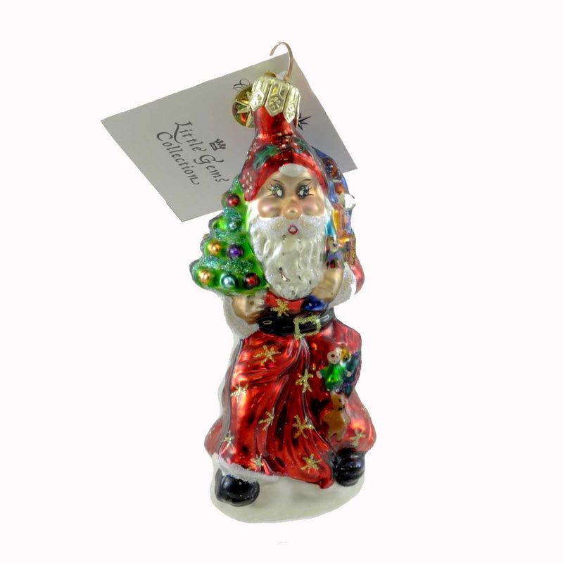 Christopher Radko A Splendid Arrival Gem Blown Glass Ornament Santa Christmas (20994)