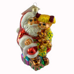 Christopher Radko Story Time Glass Ornament Santa Teddy Bear (21056)