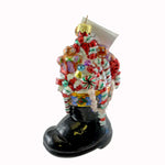 Christopher Radko Mint Condition Glass Ornament Black Boot Santa (21071)