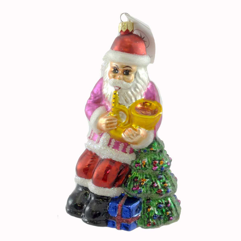 Christopher Radko Merry Tune Glass Ornament Christmas Santa Tree (21118)
