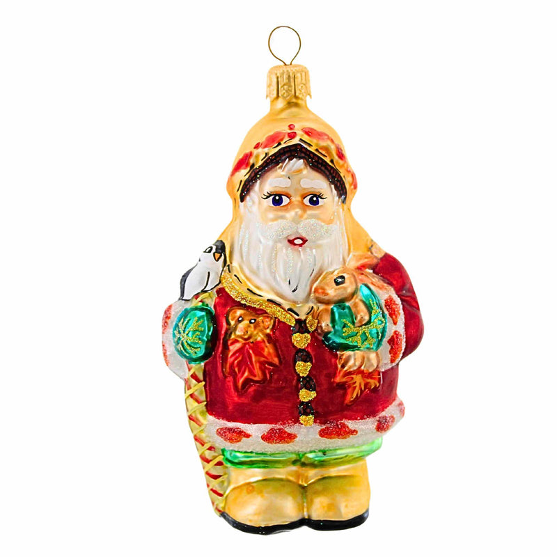 (21320) Christopher Radko Frosty Leaf Jr, 4.50 Inch, Ornament Christmas Santa 997150