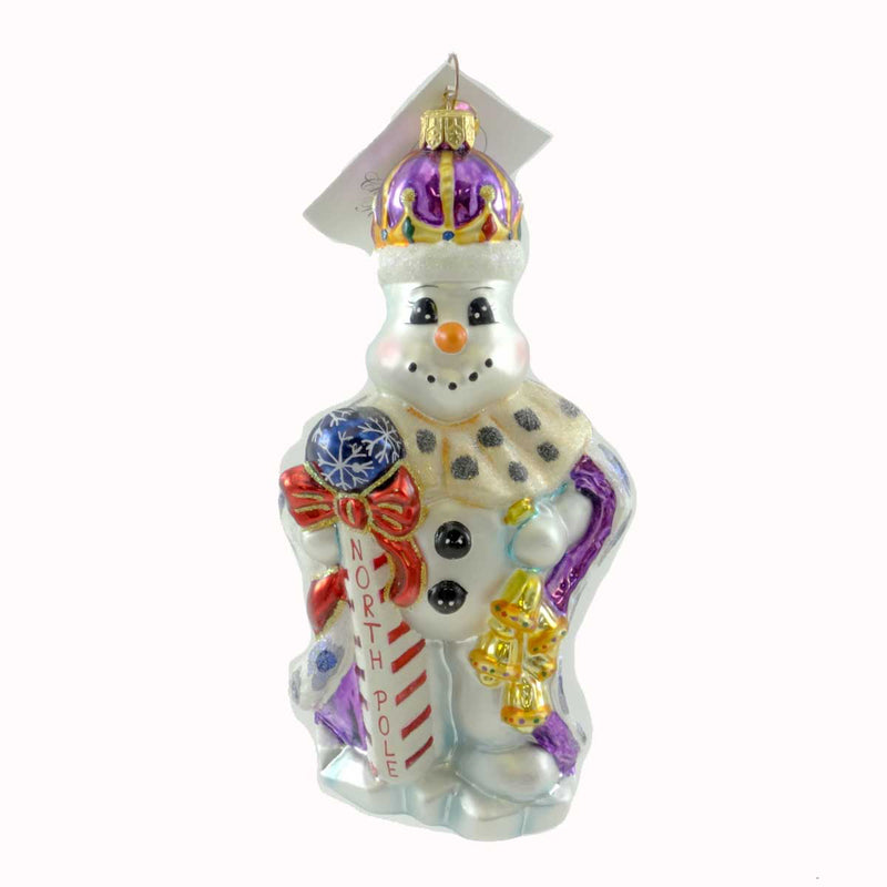 Christopher Radko Company Snow King - One Glass Ornament 7 Inch, Glass - Ornament North Pole Snowman 1400 (21362)